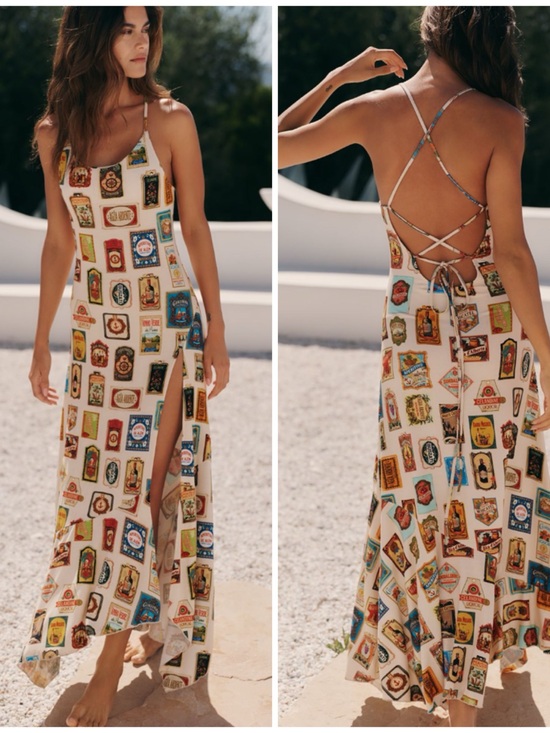 Anthropologie Dresses & Skirts - NWT celandine beaded scoop neck tie up midi dress